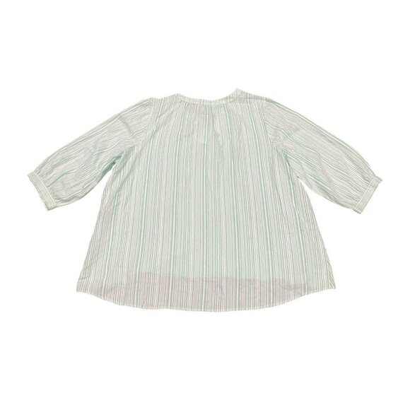 C.J. Banks Womens Embroidered Cotton Wrap Top 20/22W 2X NWT Green Cottagecore - Picture 2 of 7
